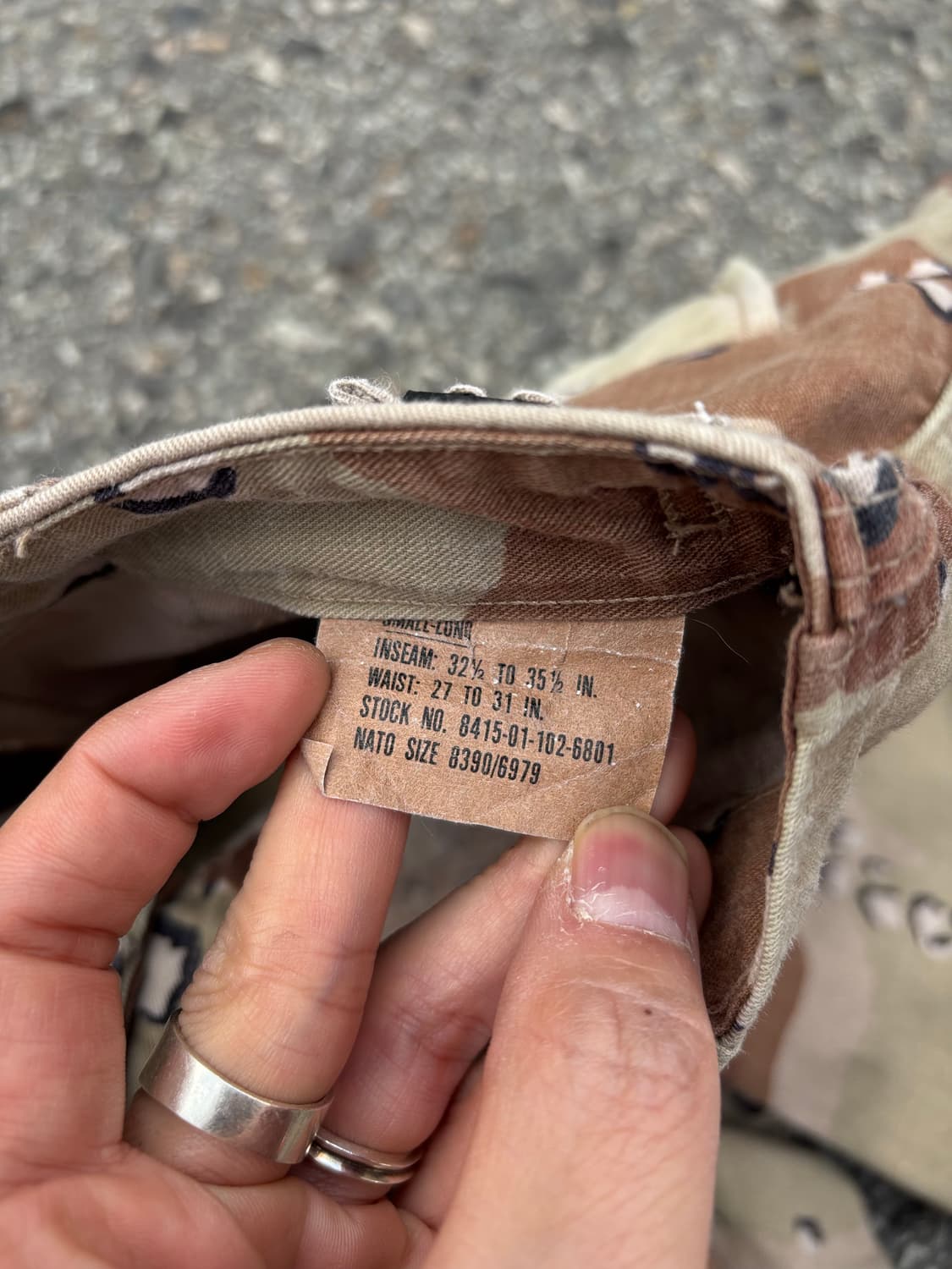 미군 사막6색 초코칩 bdu 팬츠 상품이미지5