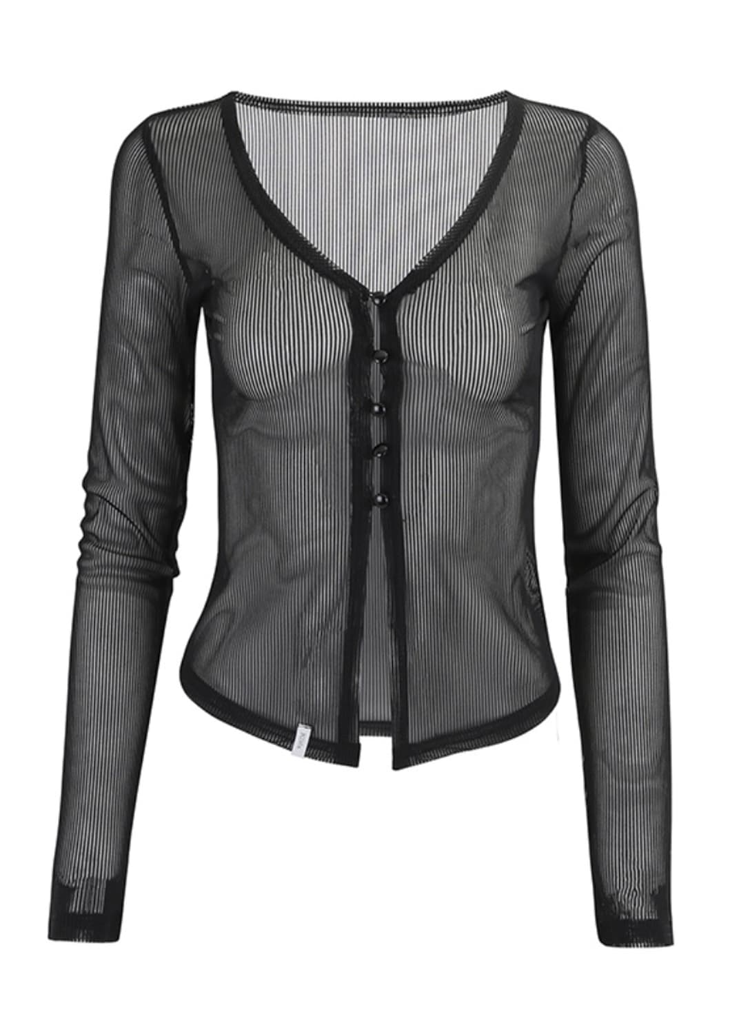 킴서울 NICHE SEE - THROUGH CARDIGAN Black 상품이미지1