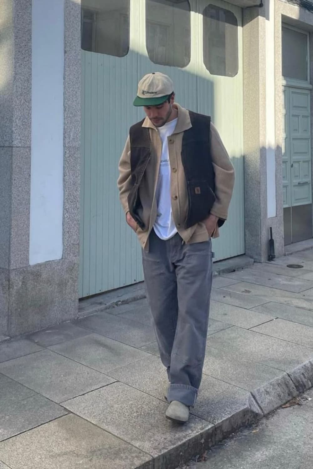 Carhartt-루즈 핏 워시트 덕 셰르파 안간 모크넥 조끼 블랙(XL) 상품이미지9