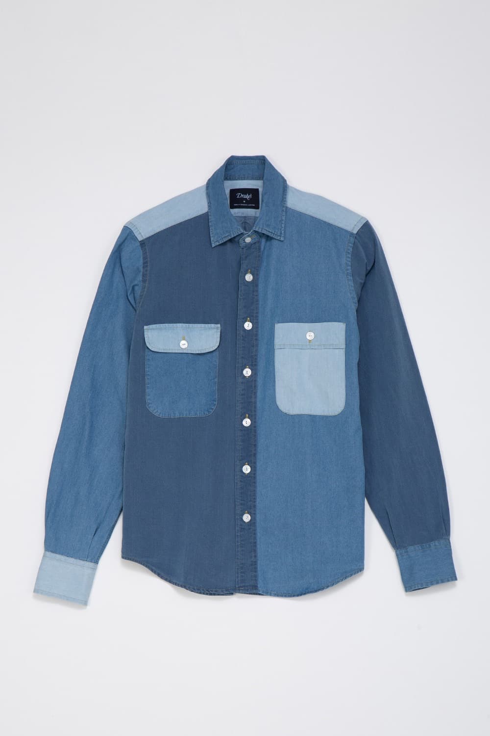 드레익스 패치워크 투 포켓 데님 워크 셔츠 S사이즈 상품이미지2