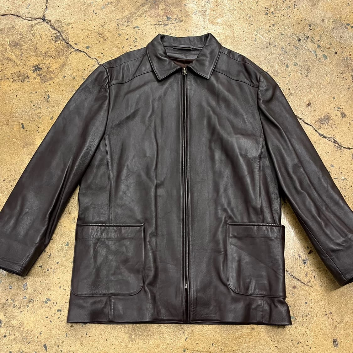 [정품/50]  빈티지 리얼레더 카코트 자켓 b17 상품이미지3