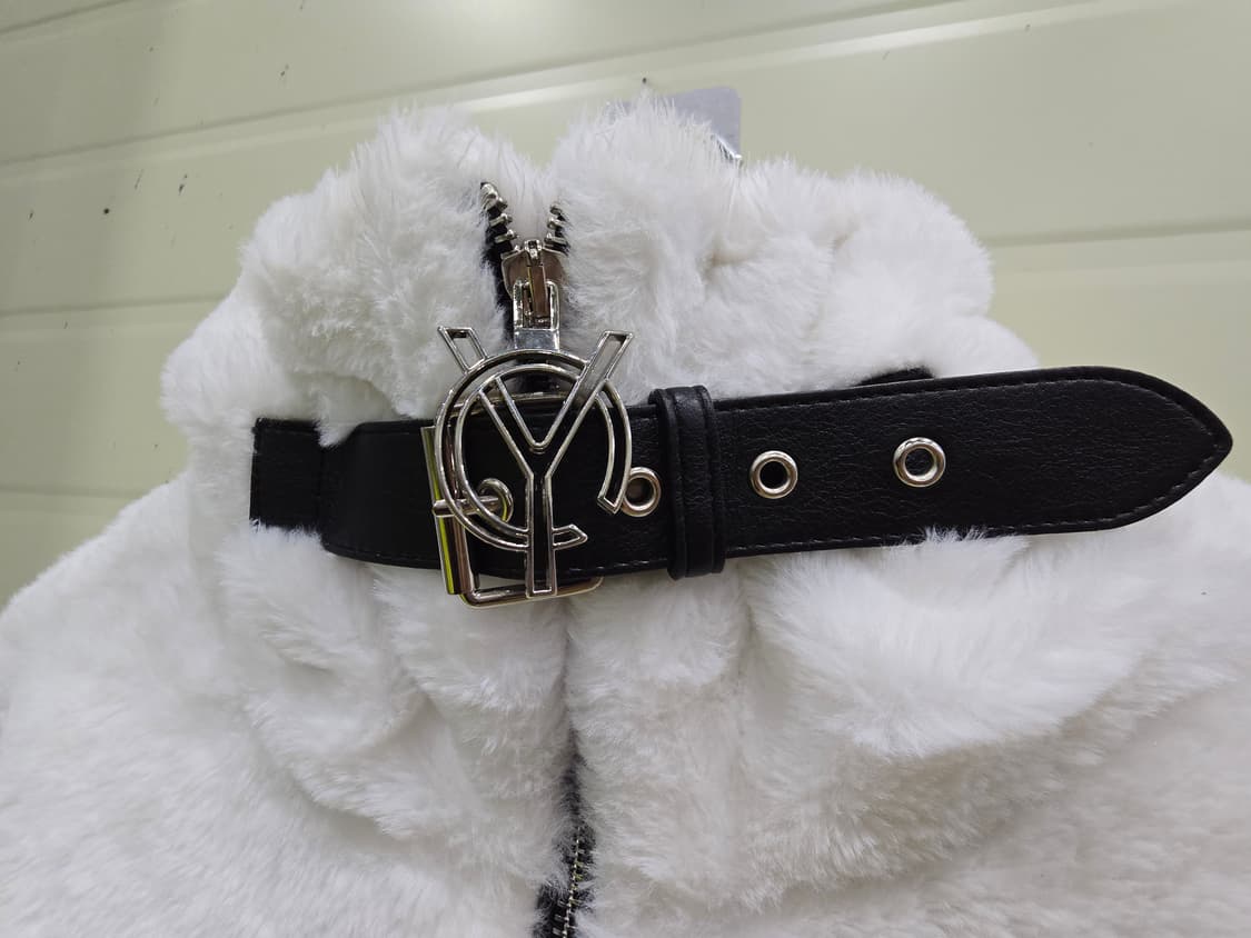 유니크한 화이트 퍼 자켓 상품이미지9