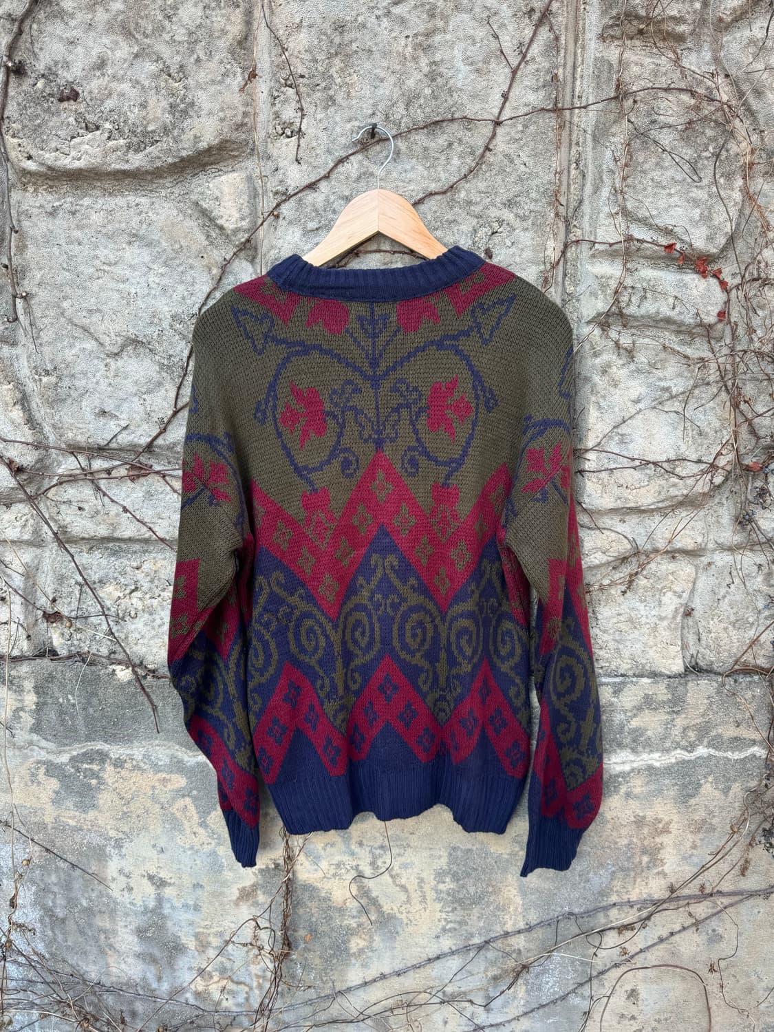 90s 한국 생산 에스닉 노르딕 패턴 빈티지 니트 m 상품이미지2