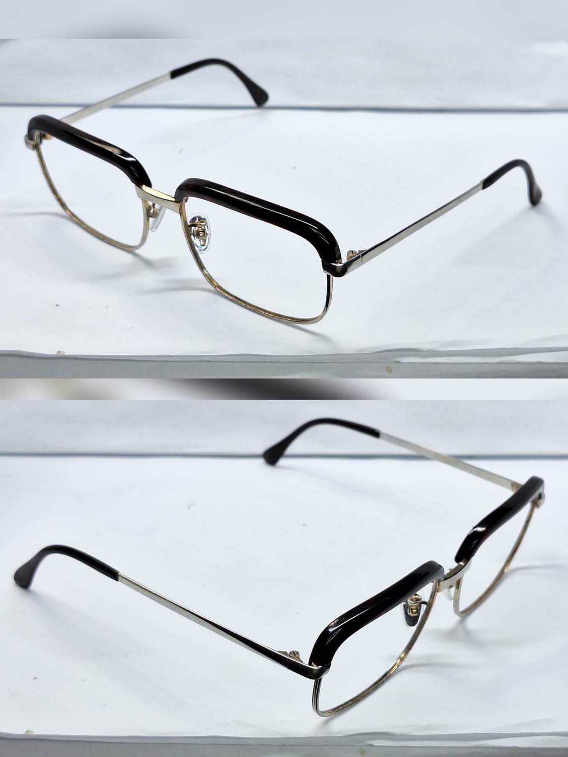 80s 일본 빈티지/no.5117 브로우라인 하금테 안경테 티타늄코패드 상품이미지4