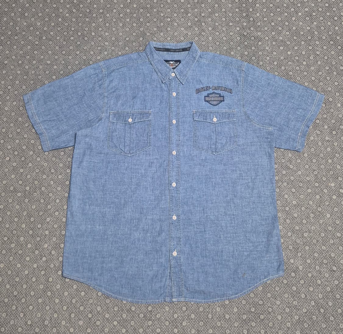 [XXL]할리데이비슨 자수 데님 셔츠-532 상품이미지1