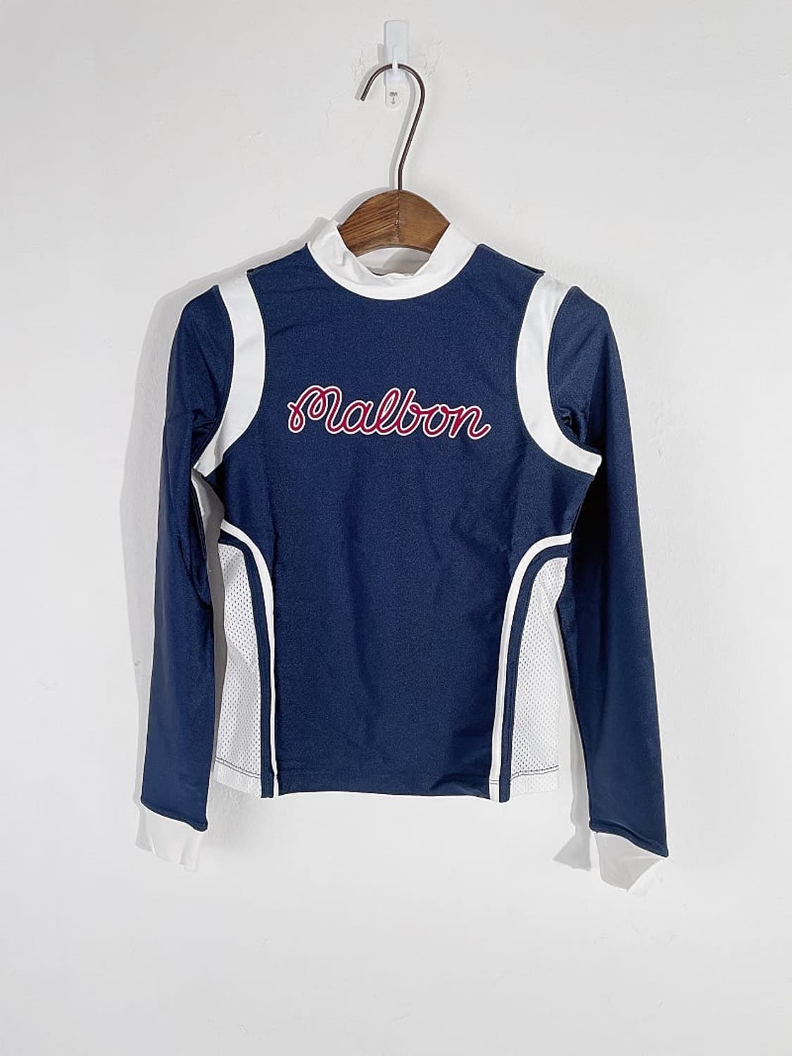 (정품/새상품) 말본 여성 네이비 치어리딩 모크넥 티셔츠 상품이미지1