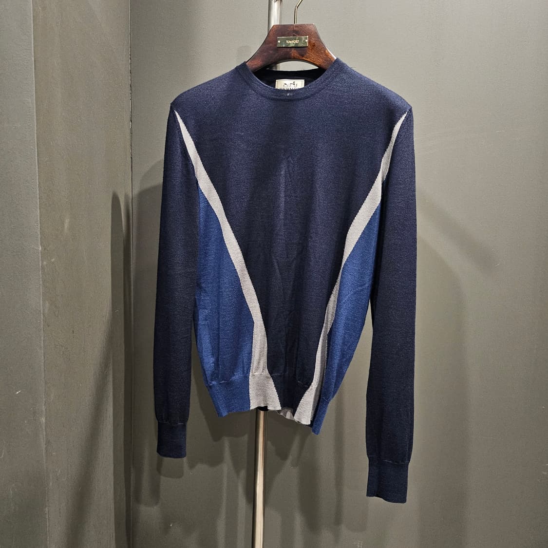 에르메스 캐시미어 실크 컬러블록 니트 상품이미지1