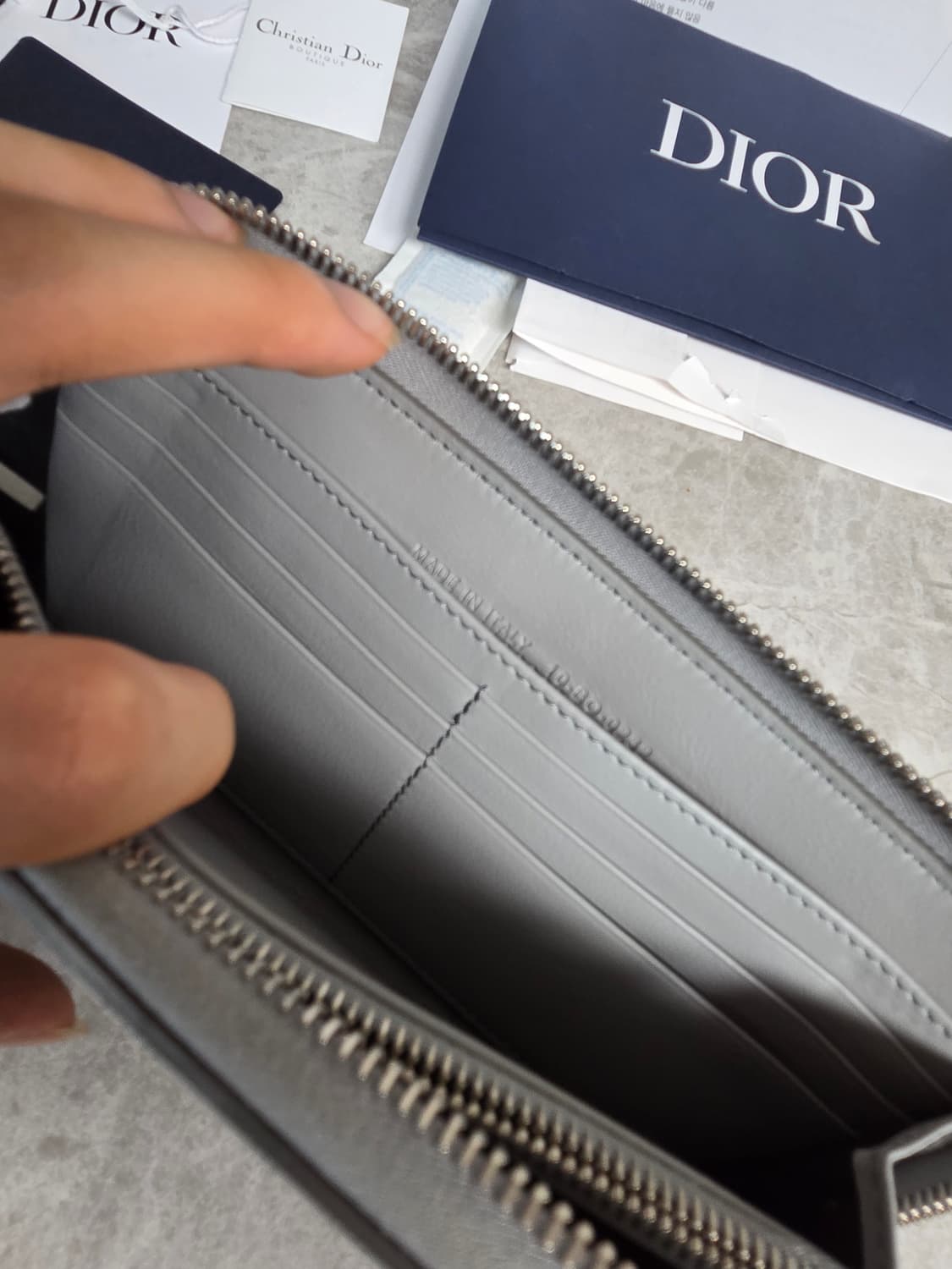 [정품] 디올 갤럭시 오블리크 지퍼돌이 장지갑 상품이미지5