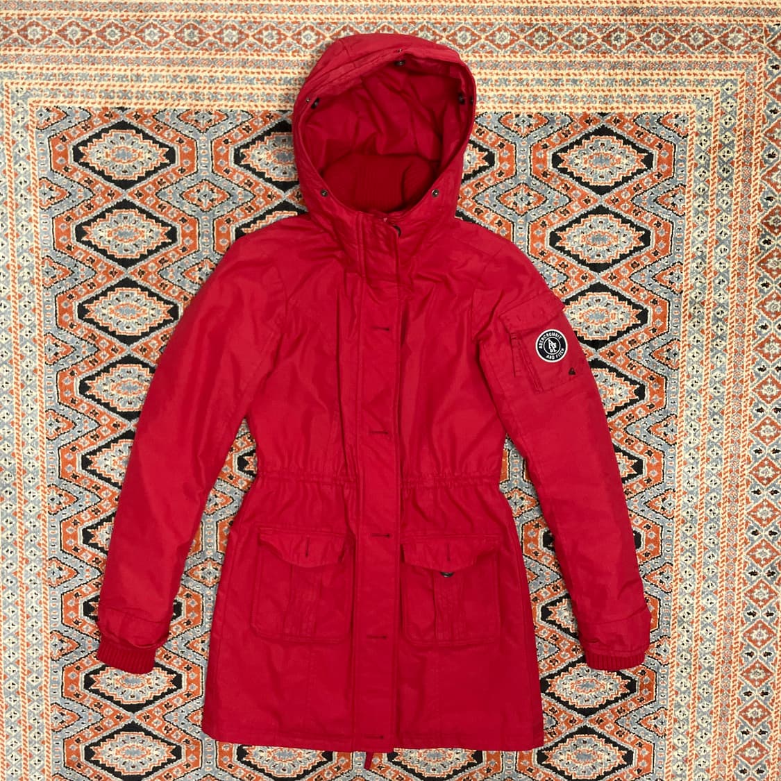 아베크롬비 레드 야상점퍼 여성XS  상품이미지1