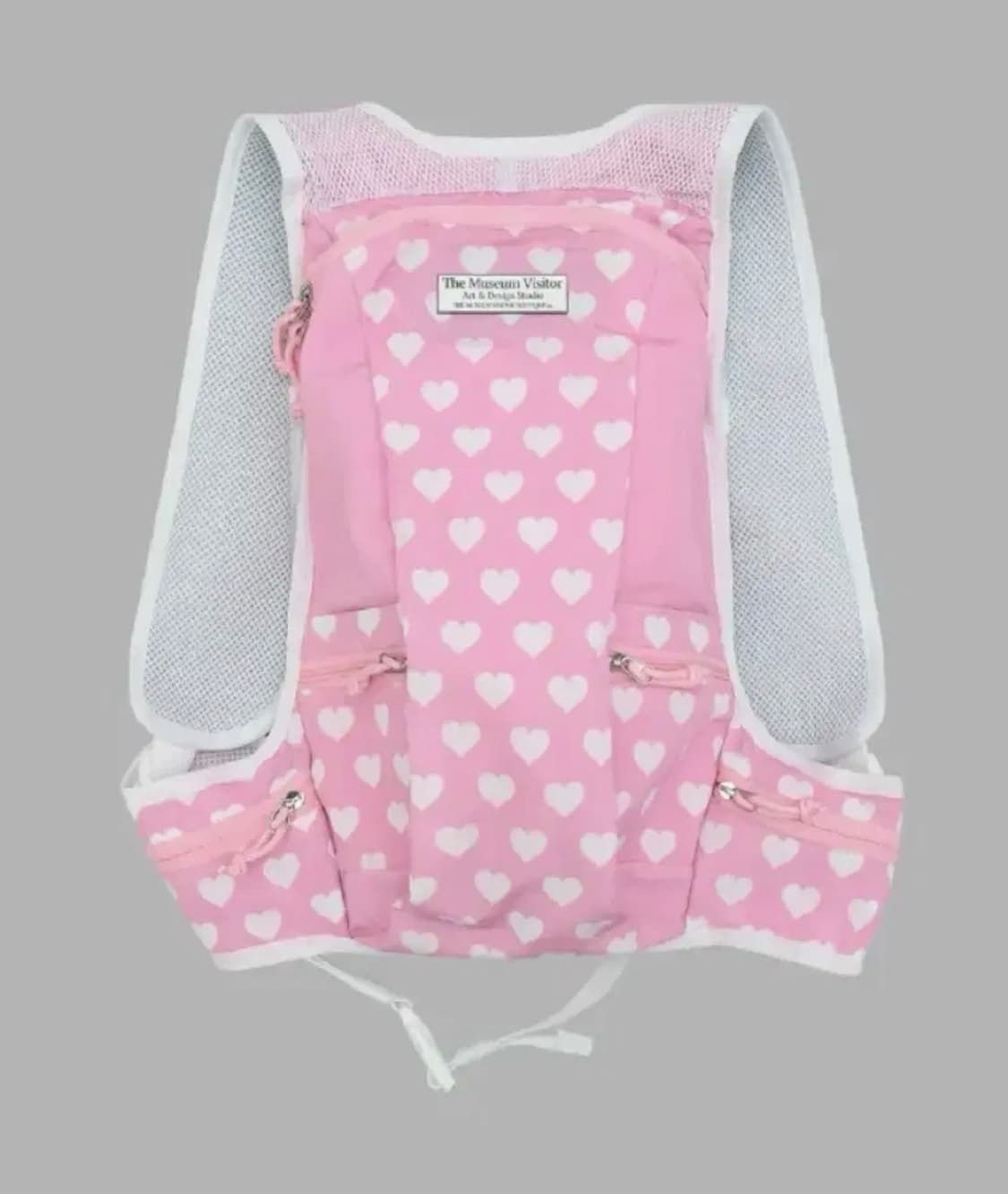 더뮤지엄비지터 메쉬 하트 백팩 핑크 상품이미지1