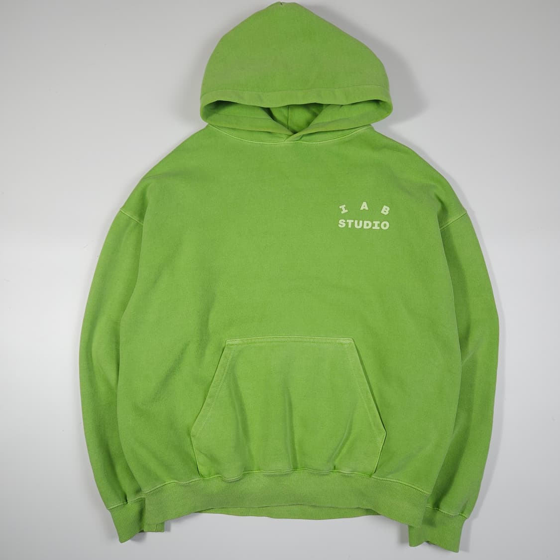아이앱스튜디오 피그먼트 후드티 애플그린 상품이미지1