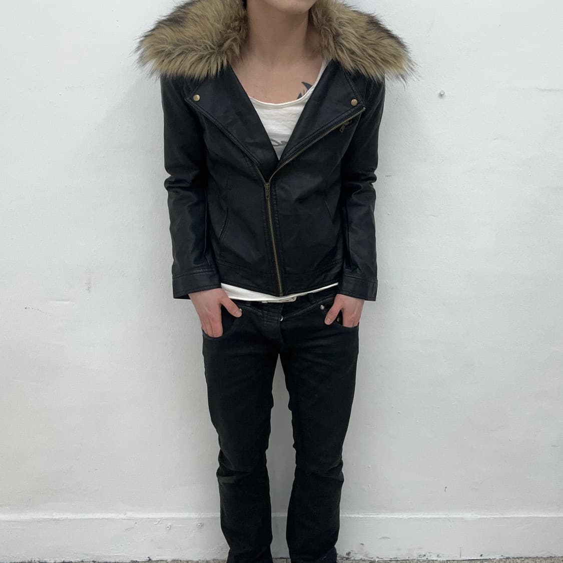 leather fur jacket 상품이미지2