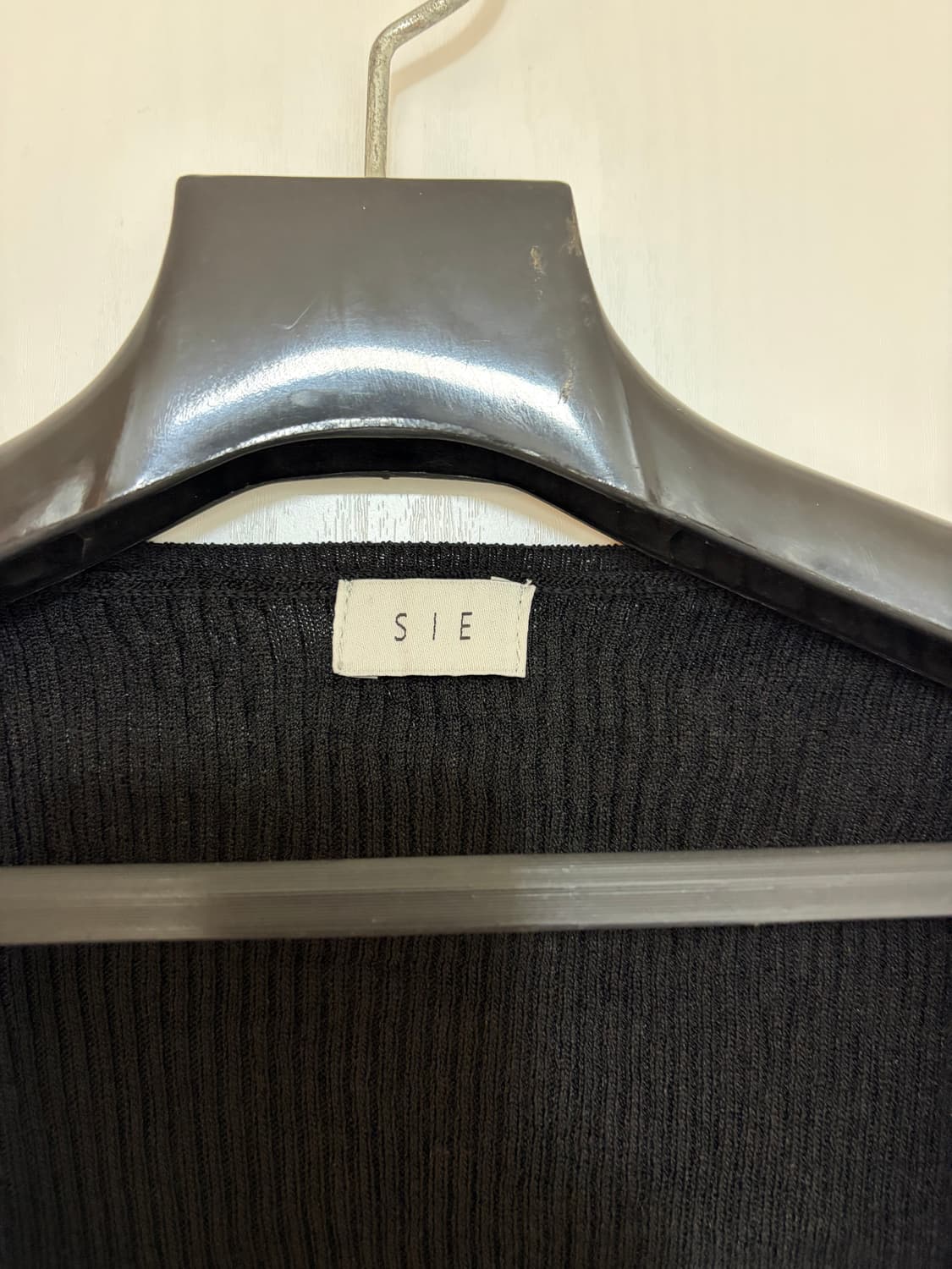 SIE 블랙 골지 니트  랩 원피스 (F) 상품이미지2