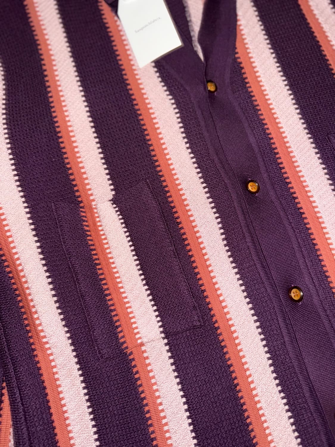 [XL] 사스콰치패브릭스 24SS 스트라이프 가디건 보르도 상품이미지4