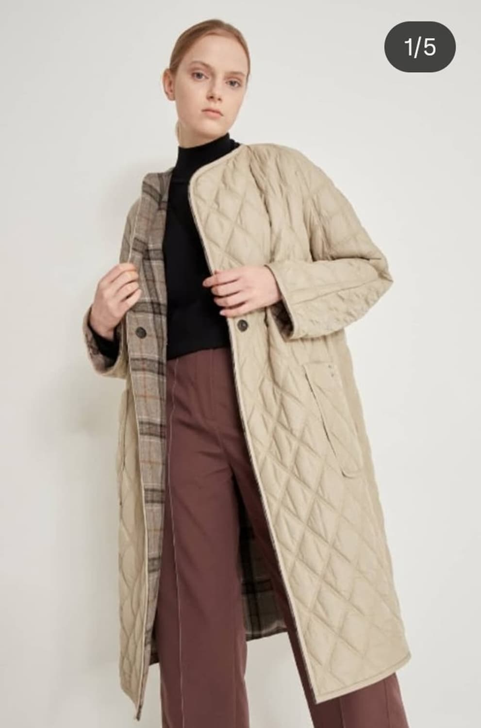 한섬 시스템 리버시블 패딩코트 82-94-160사이즈 상품이미지1