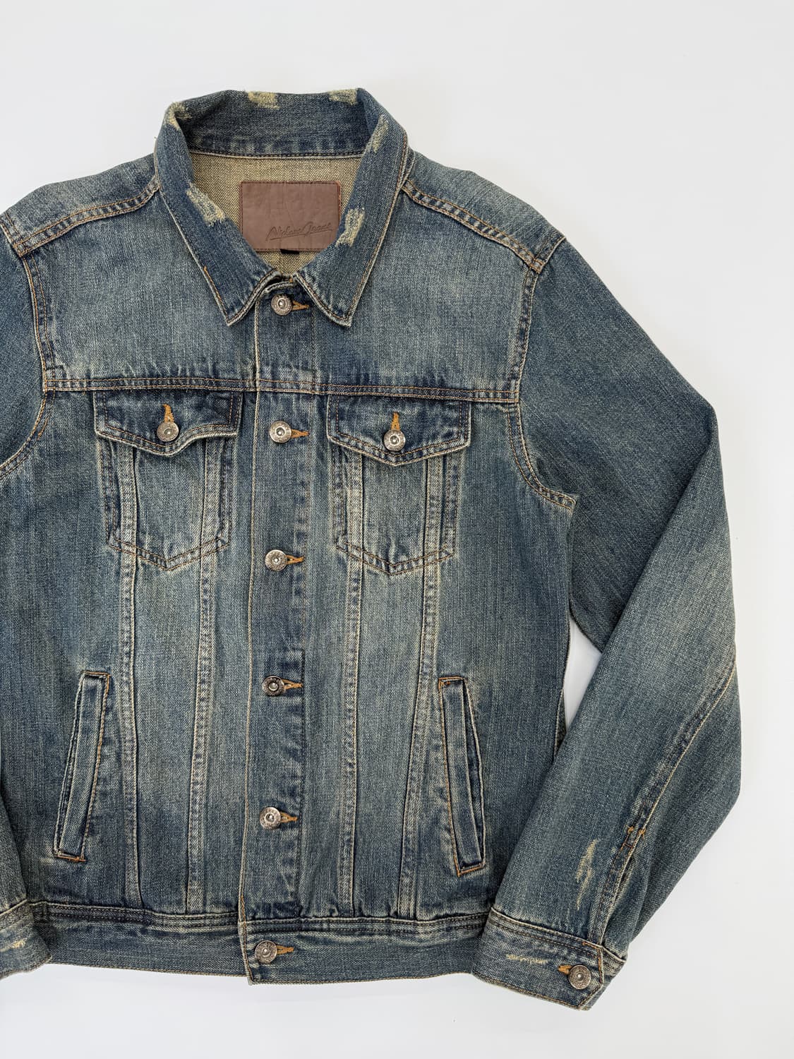 Nylaus jeans 빈티지 워싱 데님 자켓 상품이미지2