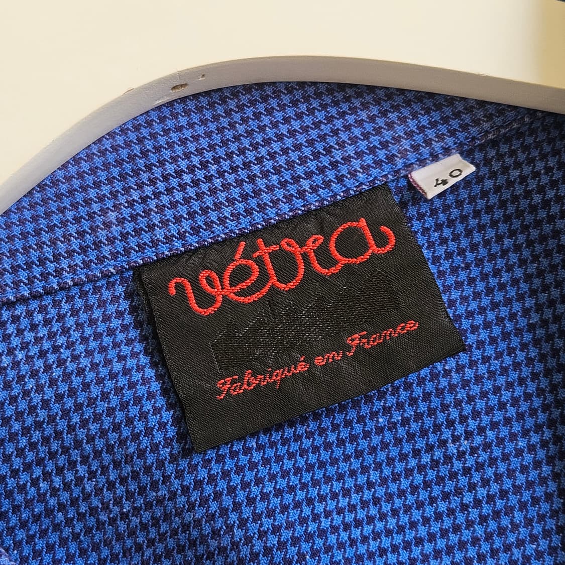 VETRA 베트라 3버튼 프렌치 자켓 블레이져 하운드투스 체크 L 100 상품이미지4