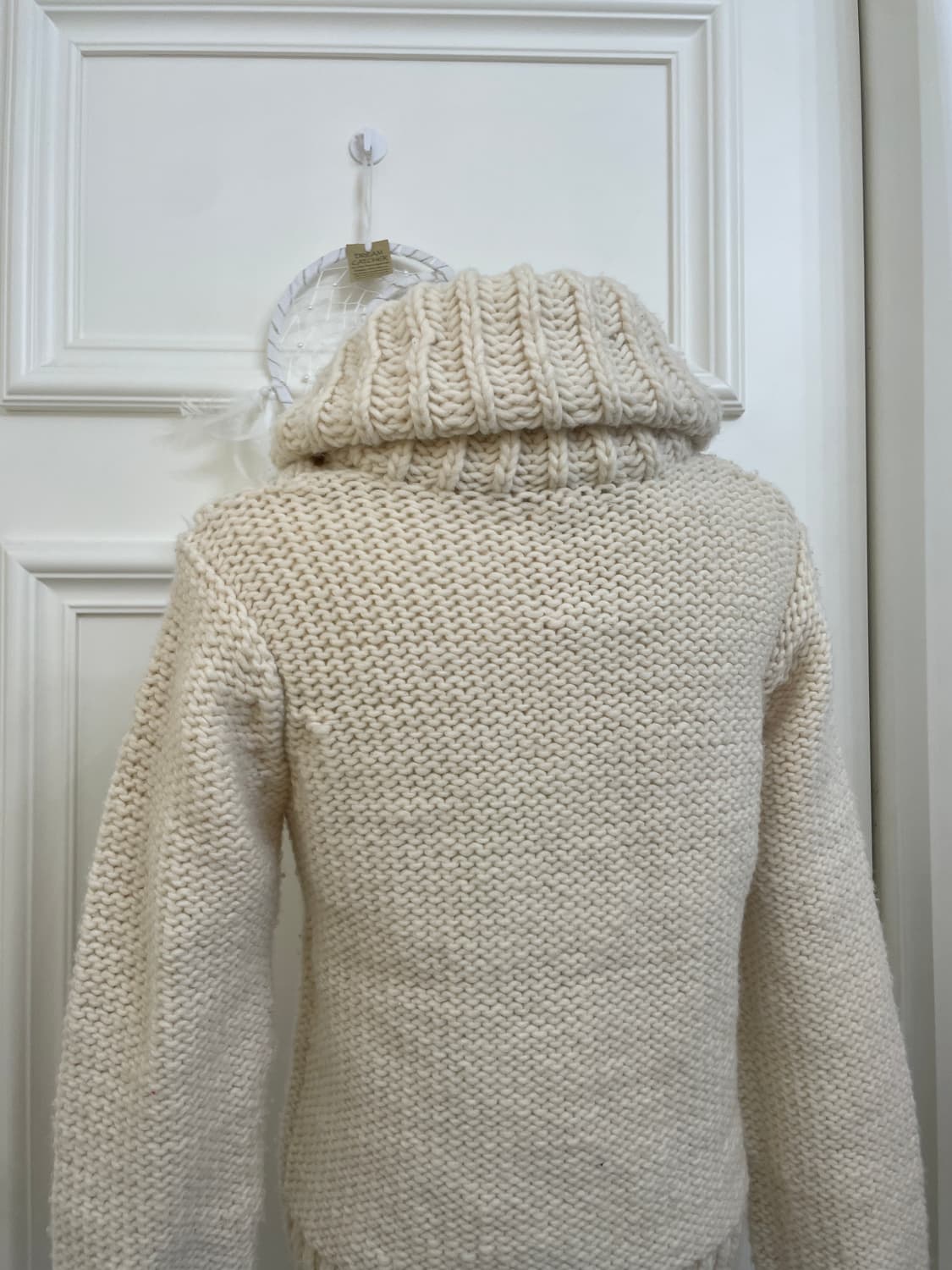 ivory twist pocket point winter cardigan 상품이미지4