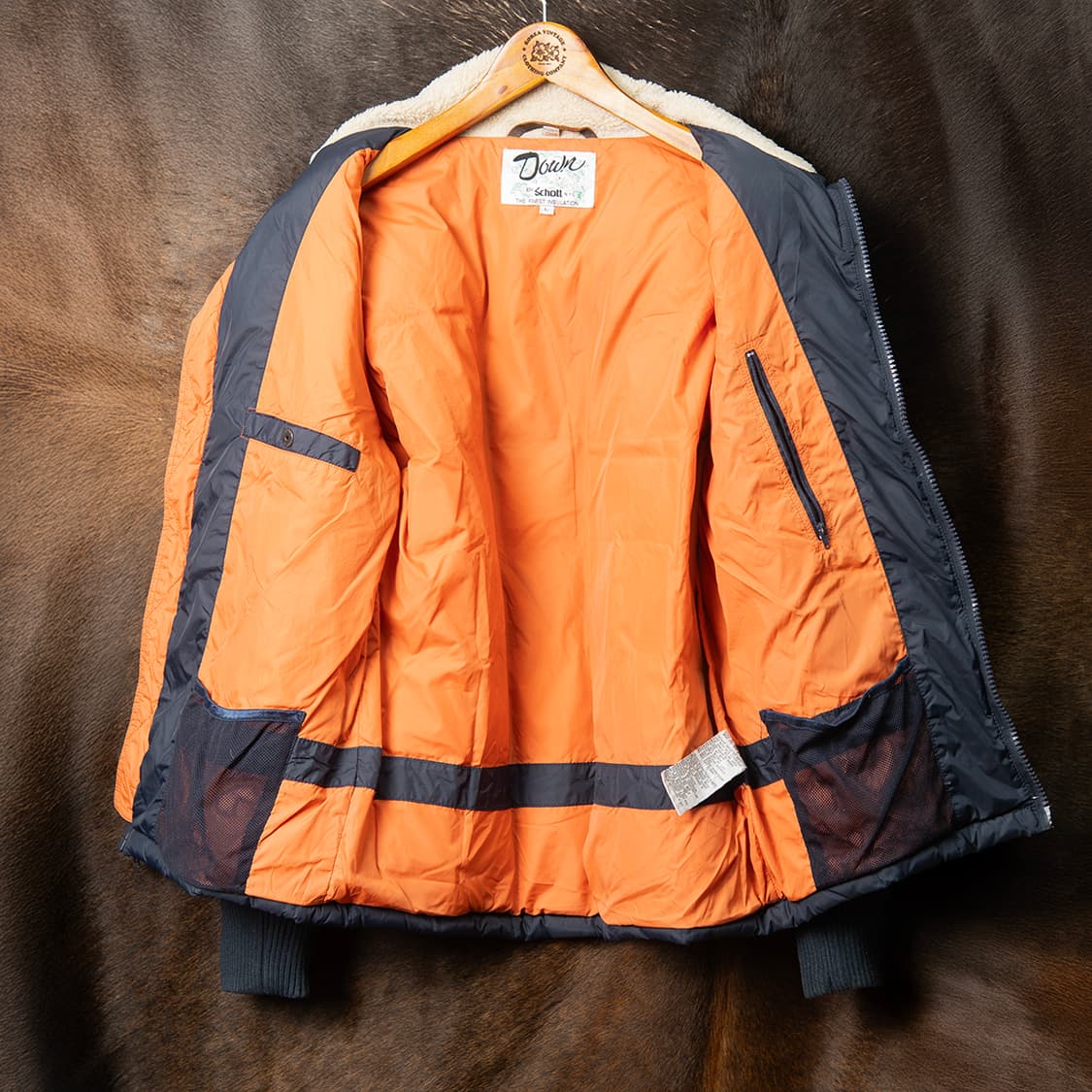 [103] 90s~ Schott 웨스턴 레더요크 다운자켓  상품이미지10