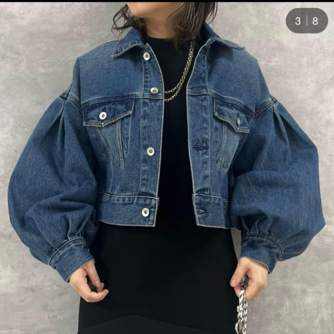 ELENDEEK 볼륨슬리브  데님자켓 상품이미지5