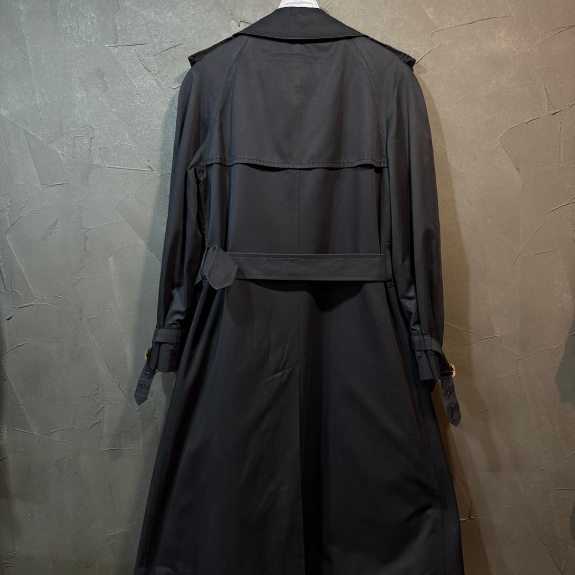 [M] BURBERRY 버버리 빈티지 블랙 더블 트렌치 코트 상품이미지4