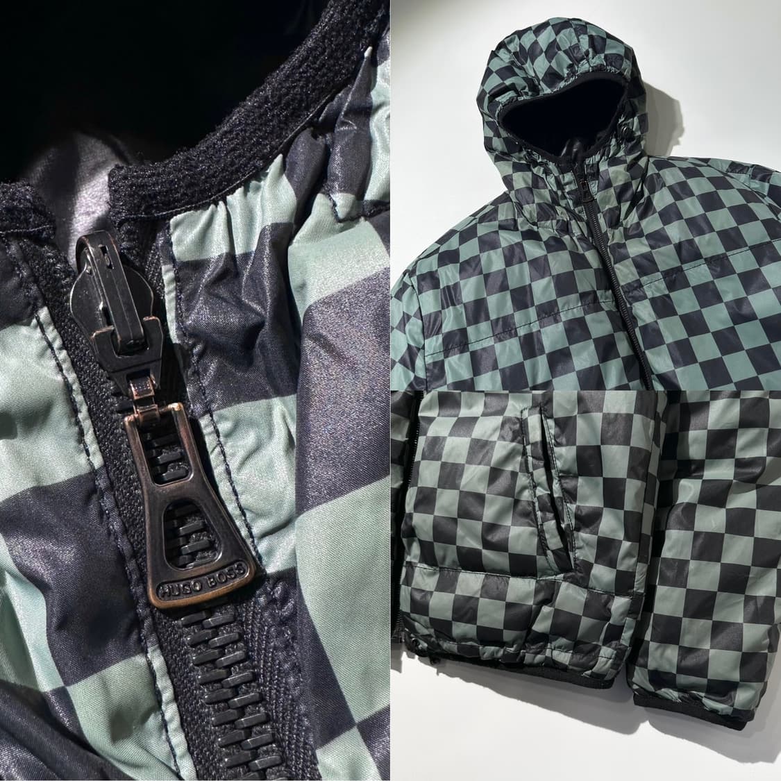 휴고보스 리버시블 체커보드 푸퍼 패딩 상품이미지5