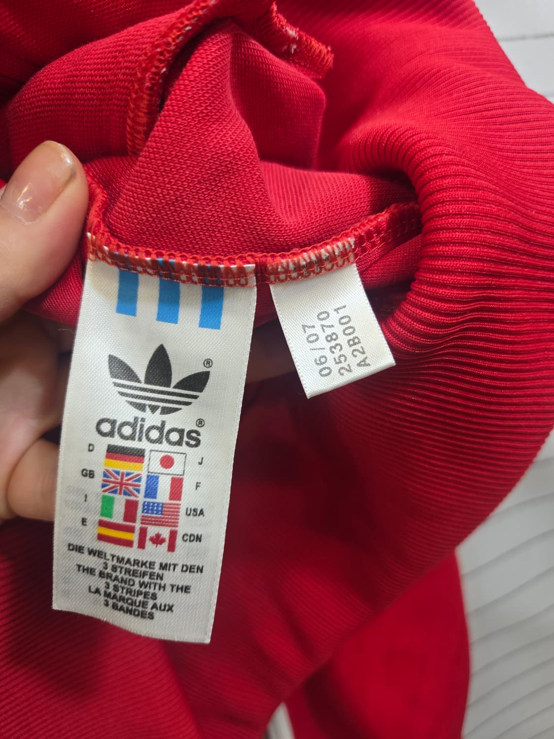 아디다스 페루 축구 져지 트랙탑 레드 상품이미지5