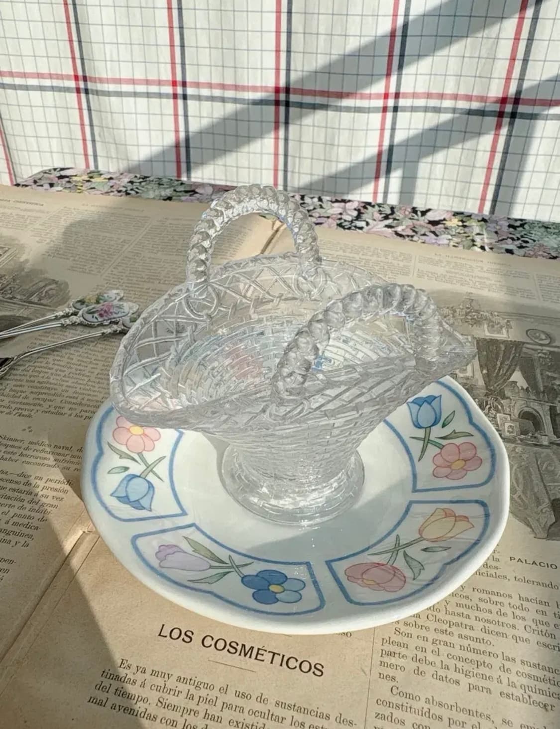 빈티지 글라스 바스켓 상품이미지2