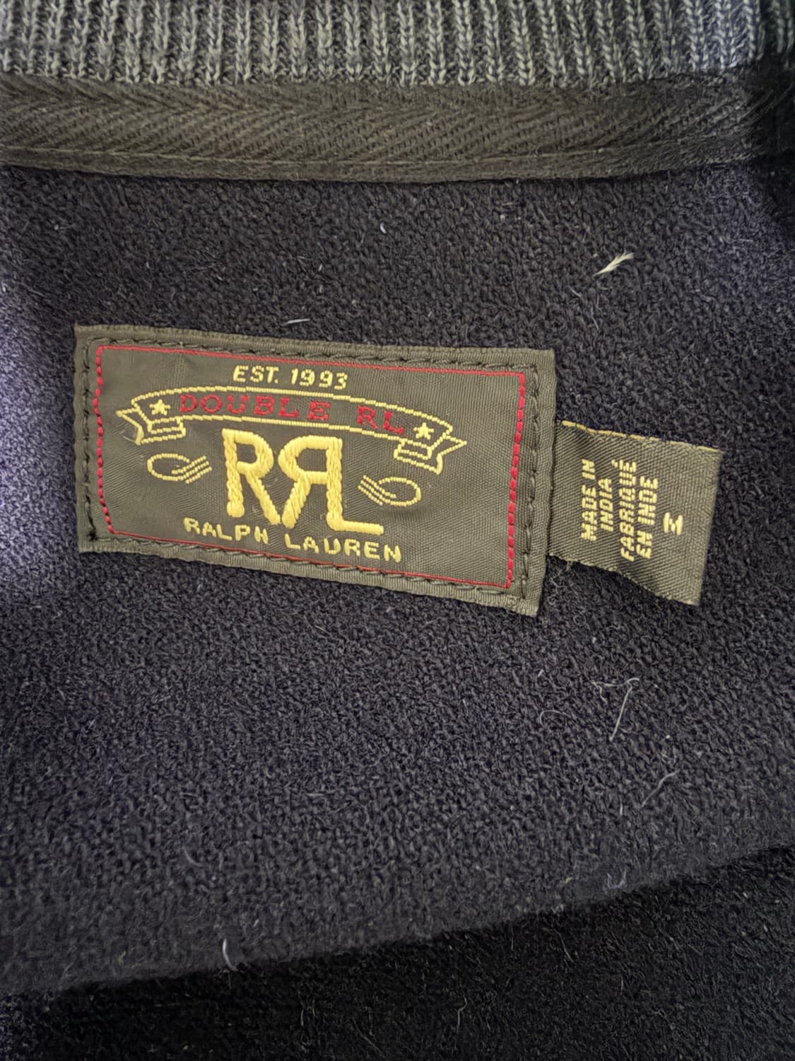 더블알엘 rrl 울레더 인디고 바시티 M 상품이미지4