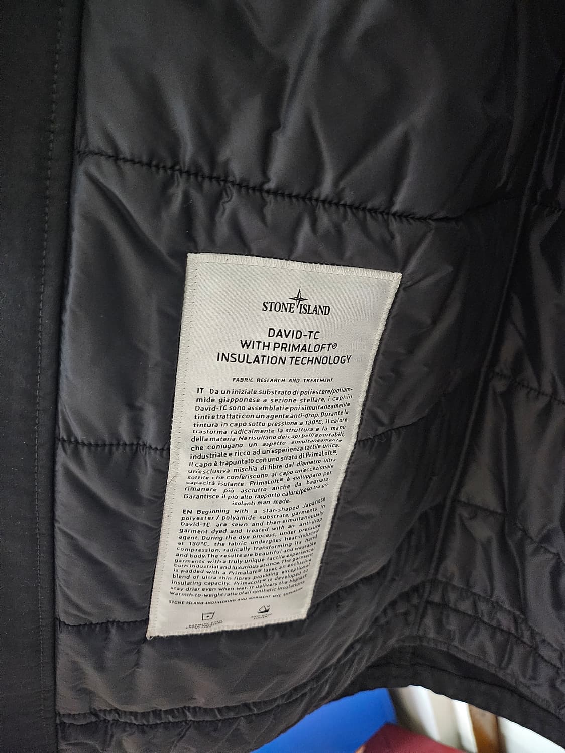 스톤아일랜드 19fw 다비드-tc 내피 패딩 코트L 블랙 상품이미지4