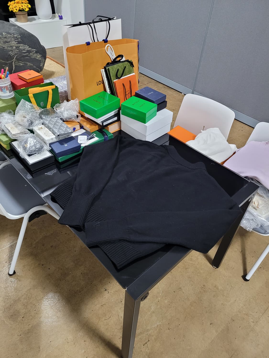 아미 인타르시아 블랙 가디건 상품이미지7