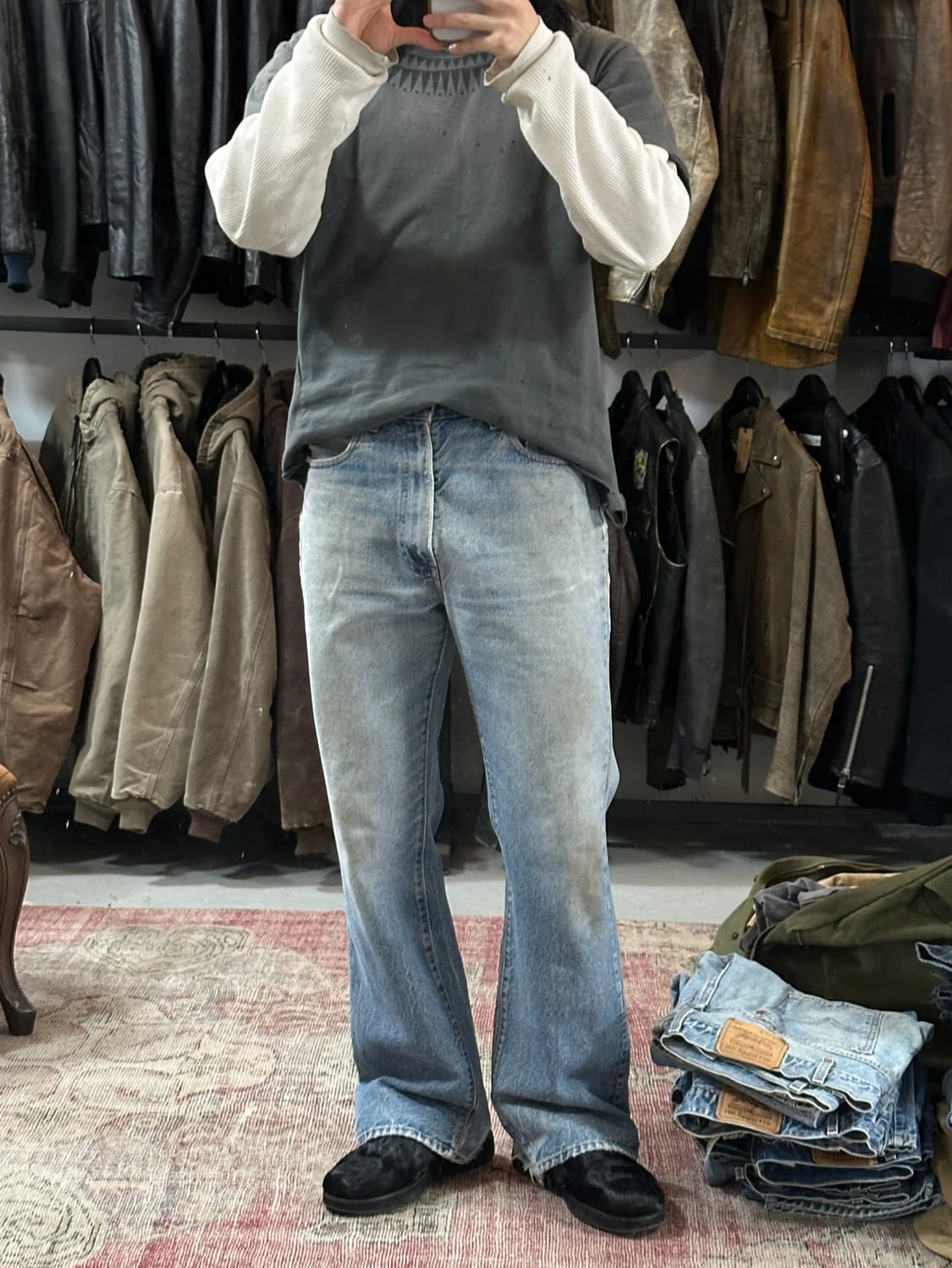 80’s USA Made 빈티지 리바이스 517 부츠컷 체인스티치 상품이미지3