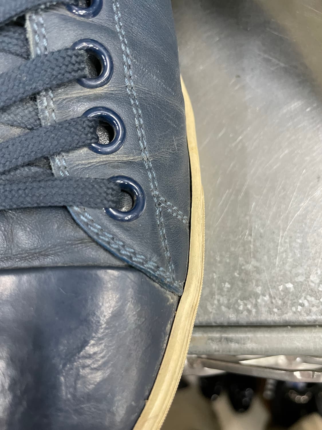 루이비통 레이스업 블루 레더 스니커즈 7.5 (gr-4679) 상품이미지9