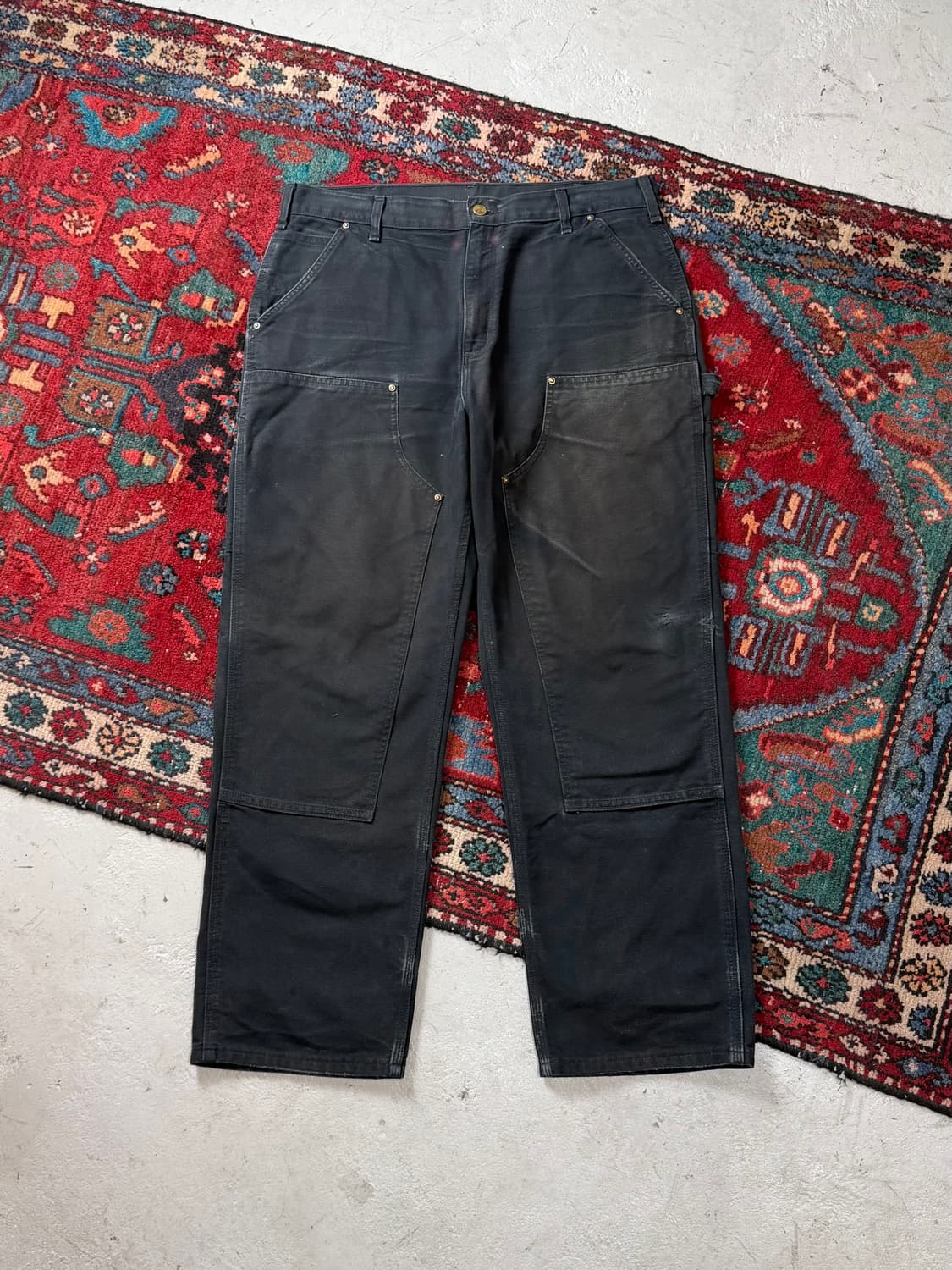 OG 칼하트 B136 더블니 블랙 칼하트 썩블니 카펜터 상품이미지1