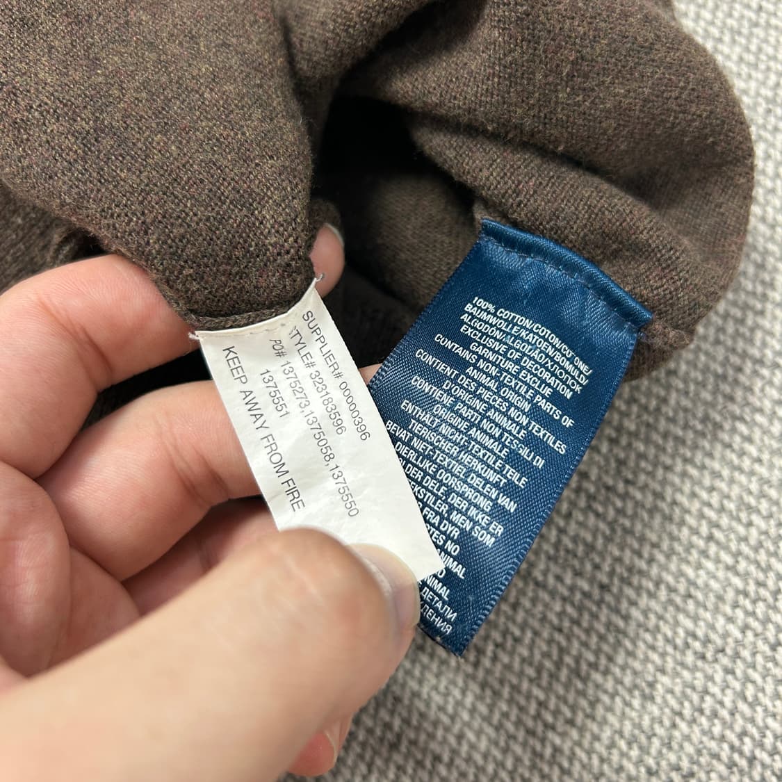 폴로 우먼스 엘보우패치 브라운 니트(XL(18-20)) 상품이미지3