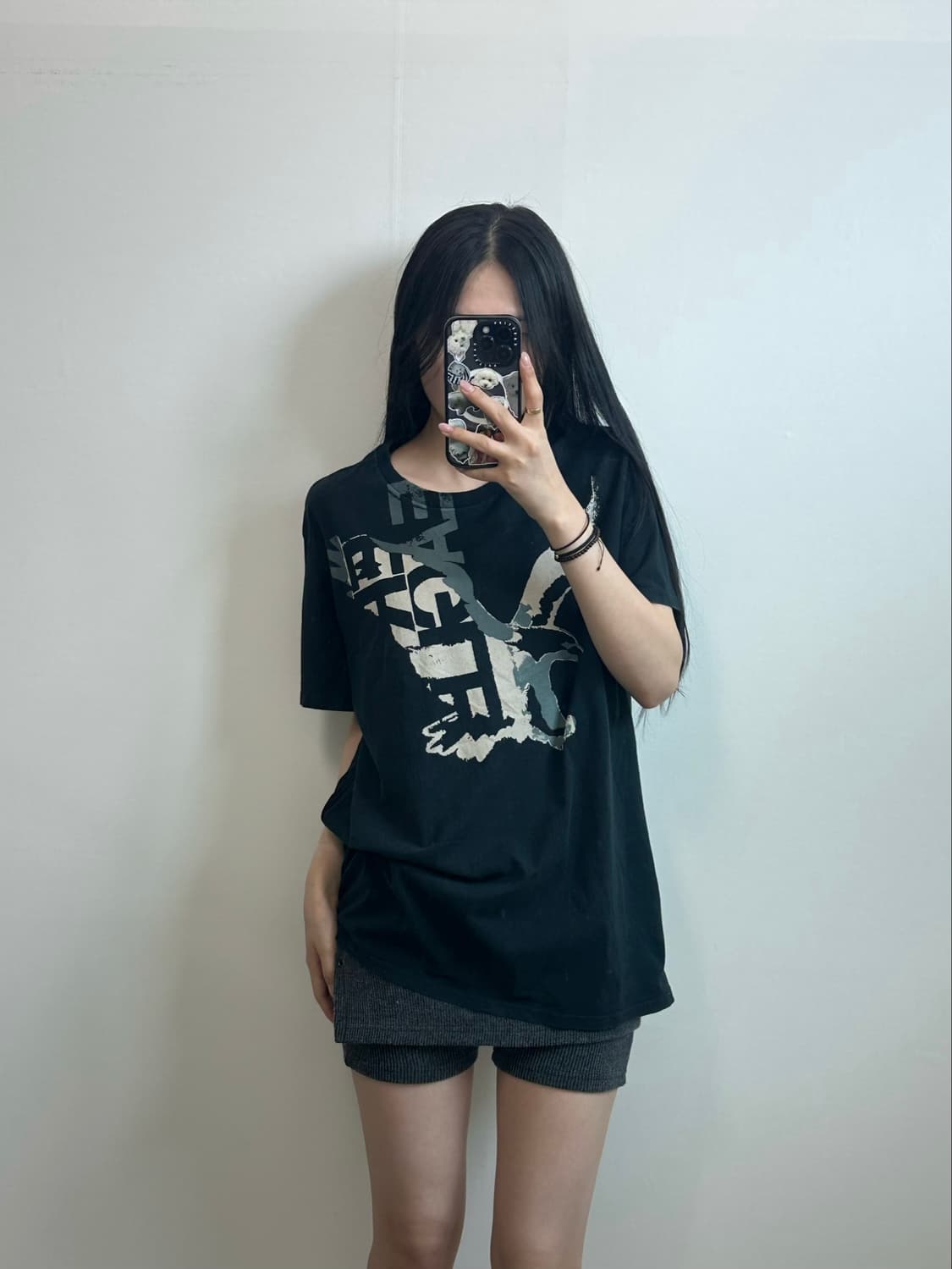 아메리칸이글 y2k 와투케 블랙 반팔 티셔츠 상품이미지1