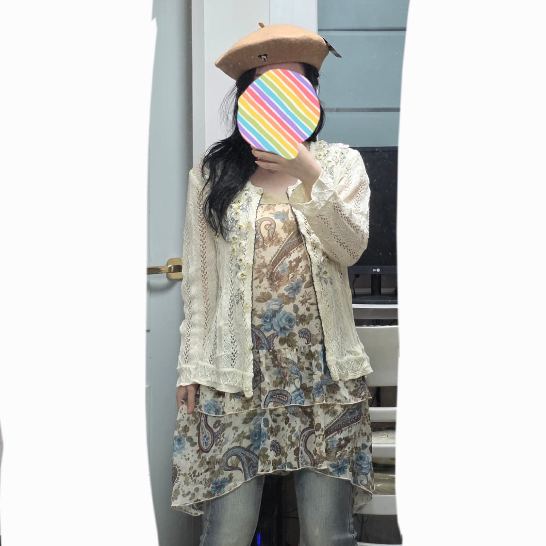 일본빈티지)아오이유우 모리걸st 엑시즈팜 플로럴 코디세트 오월에스닉y2k 상품이미지3