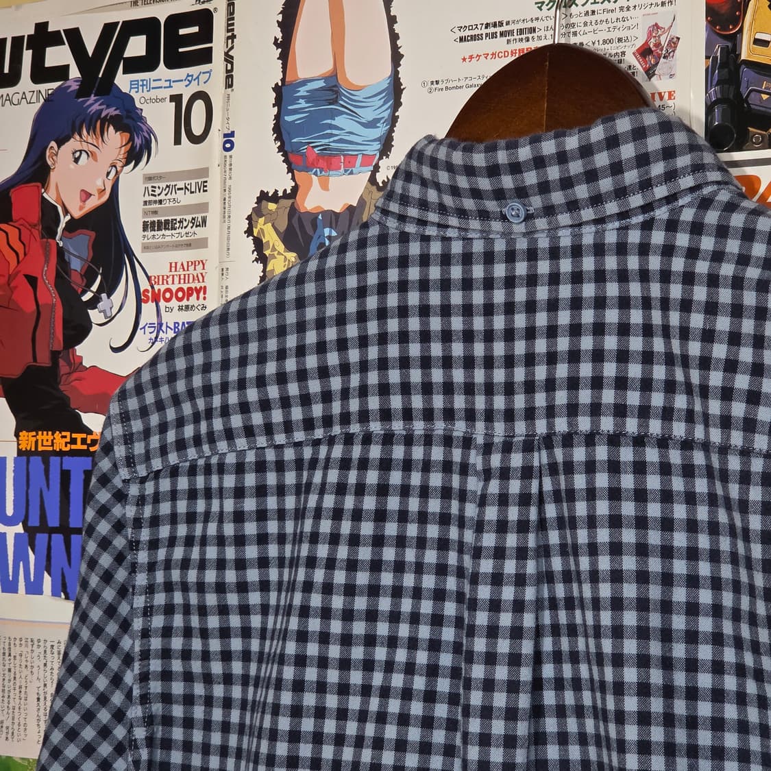 리바이스 깅엄 체크 블루 셔츠 상품이미지5