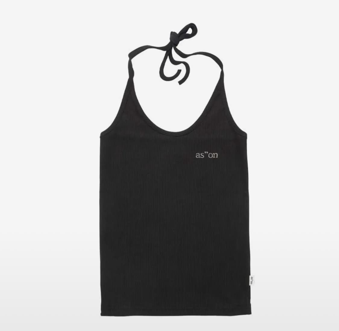 애즈온 홀터넥 나시 블랙 상품이미지1