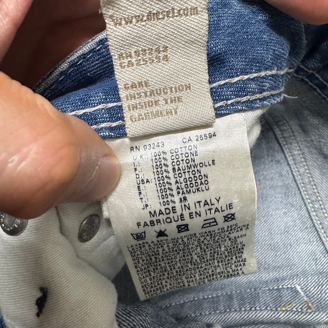 디젤 자티니 워싱 플레어 부츠컷 데님팬츠 상품이미지8