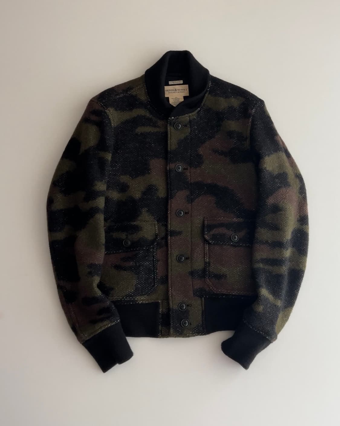 데님앤서플라이 랄프로렌 카모 울 혼방 가디건 m 상품이미지1