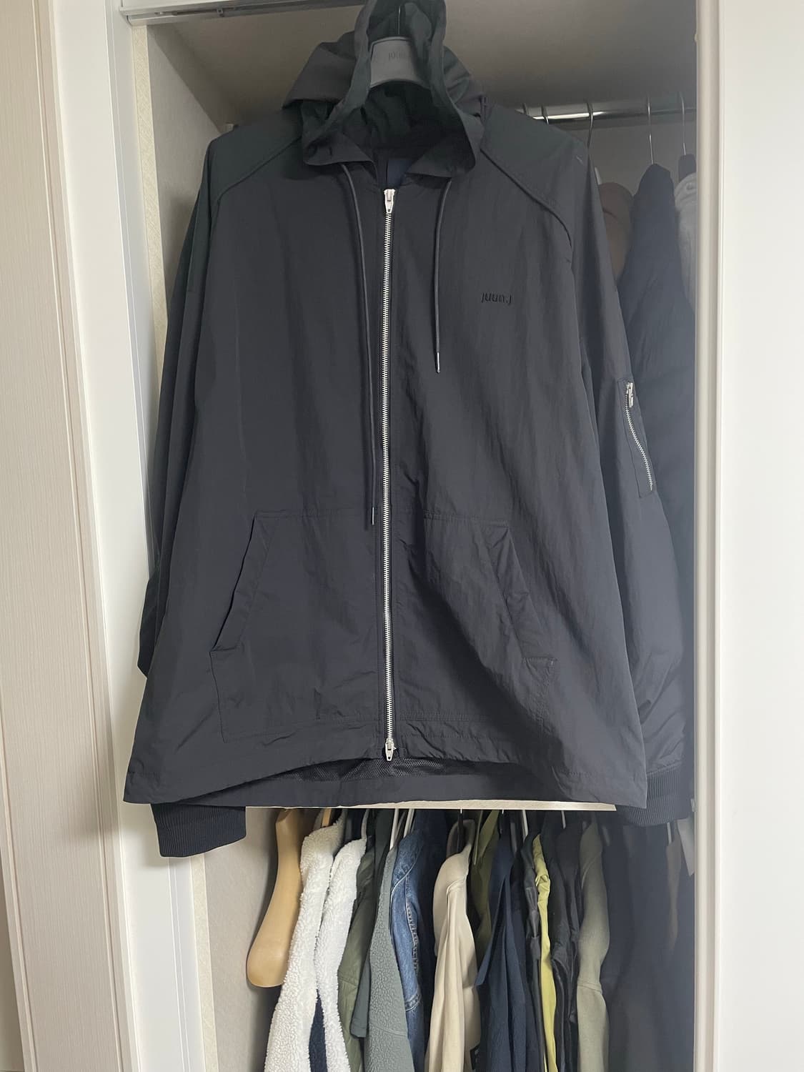 준지 23FW MA-1 나일론 후드집업 블랙 L 상품이미지1