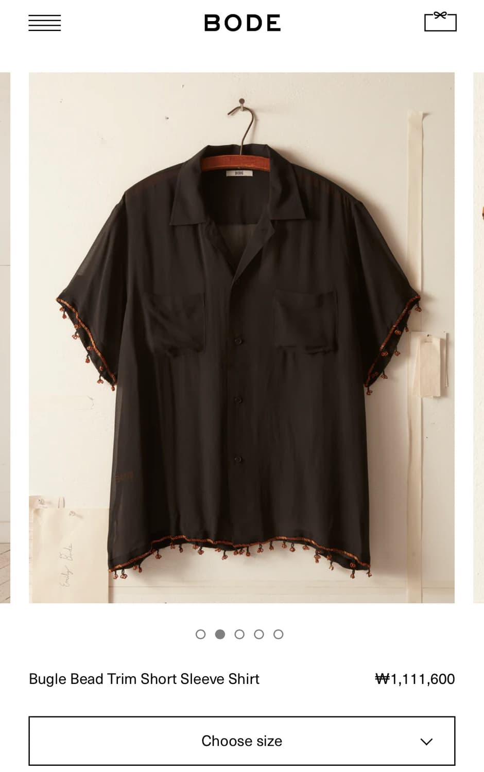 [L]보디 BODE Bugle Bead Trim 반팔 셔츠 상품이미지6