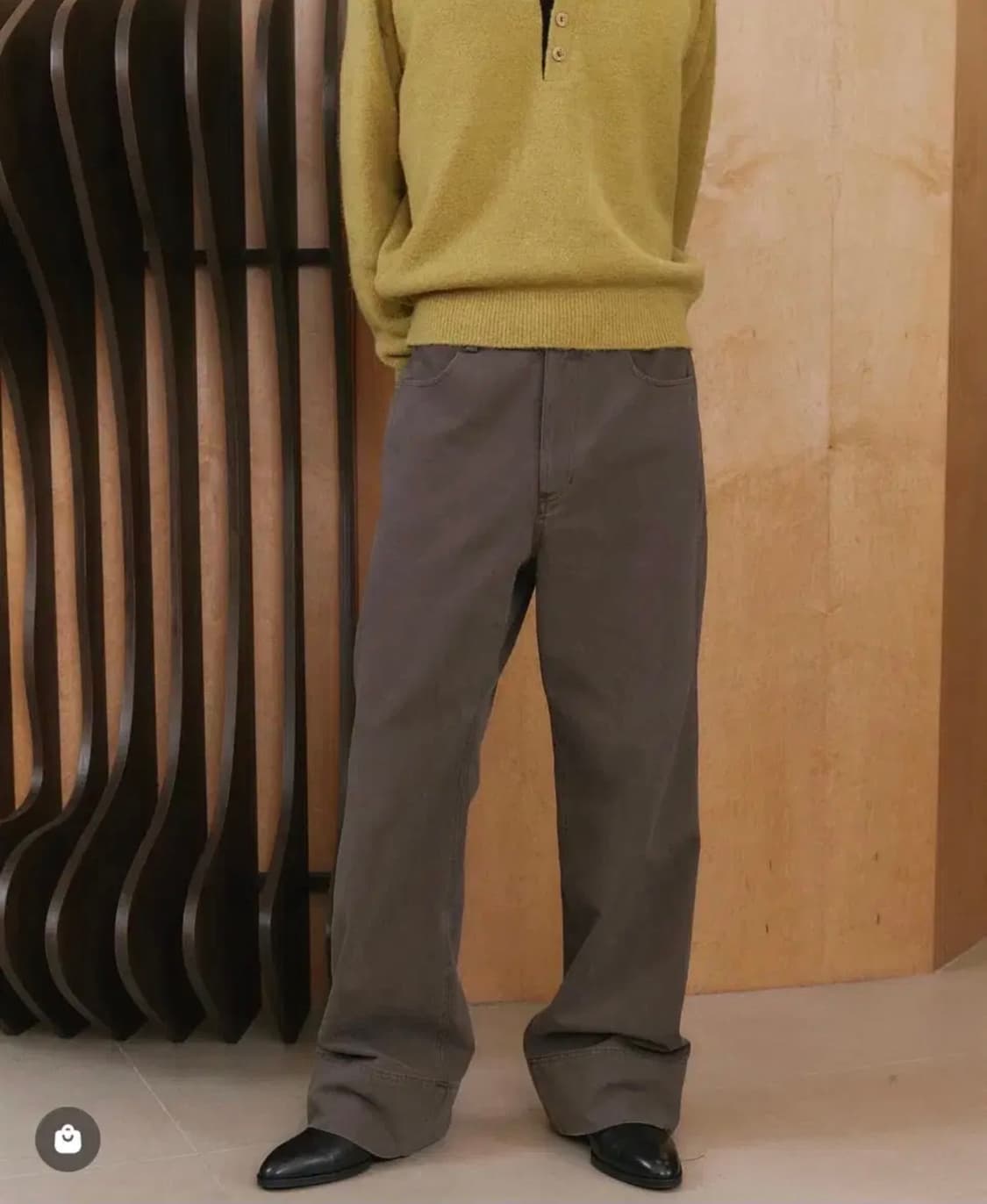 [3] 웨이비니스 빈티지 워시드 코튼 팬츠 브라운 상품이미지1