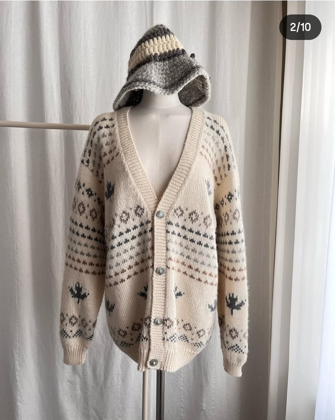 빈티지 캐나다 단풍 니트가디건 상품이미지2