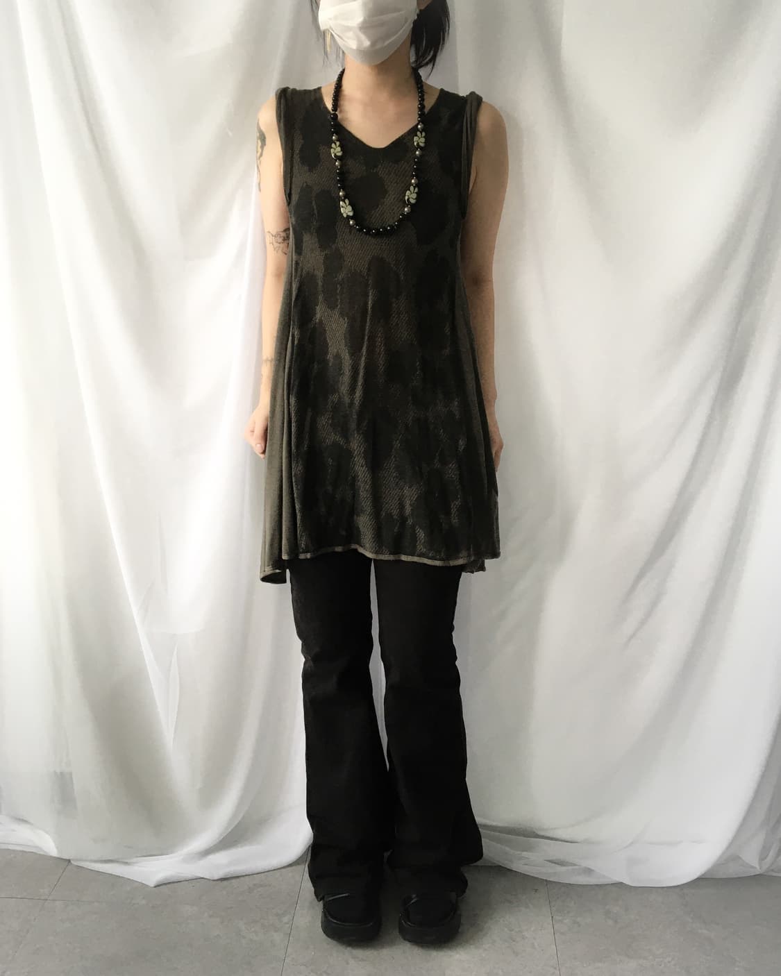 Diesel pattern unbalanced sleeveless one 상품이미지1