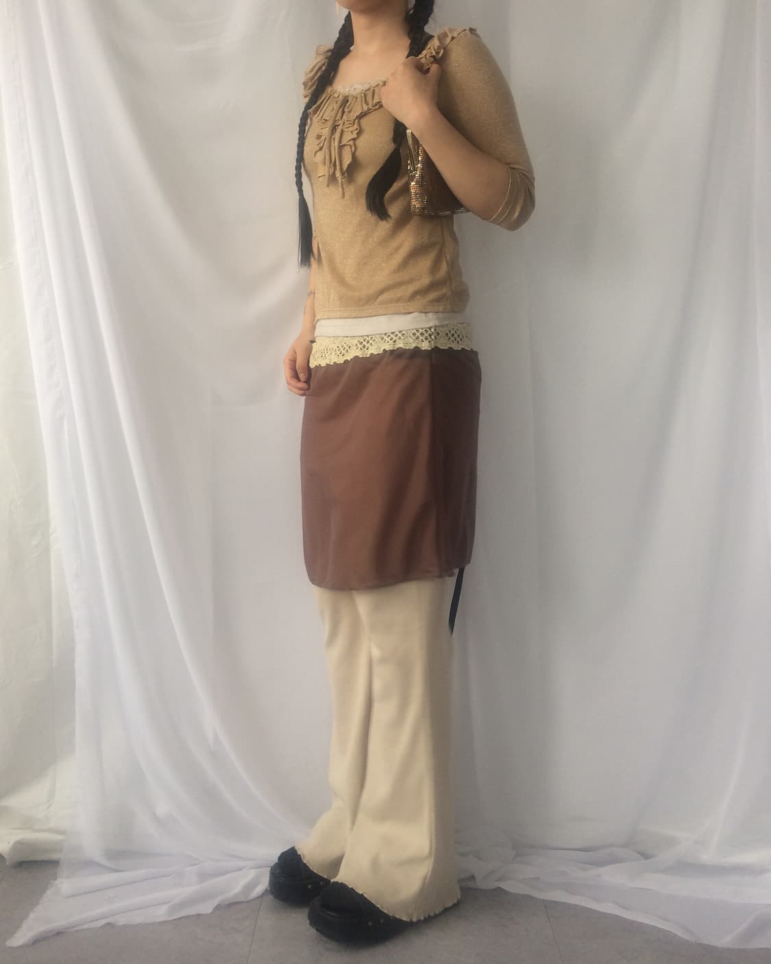 Glitter point frill sleeve 상품이미지5