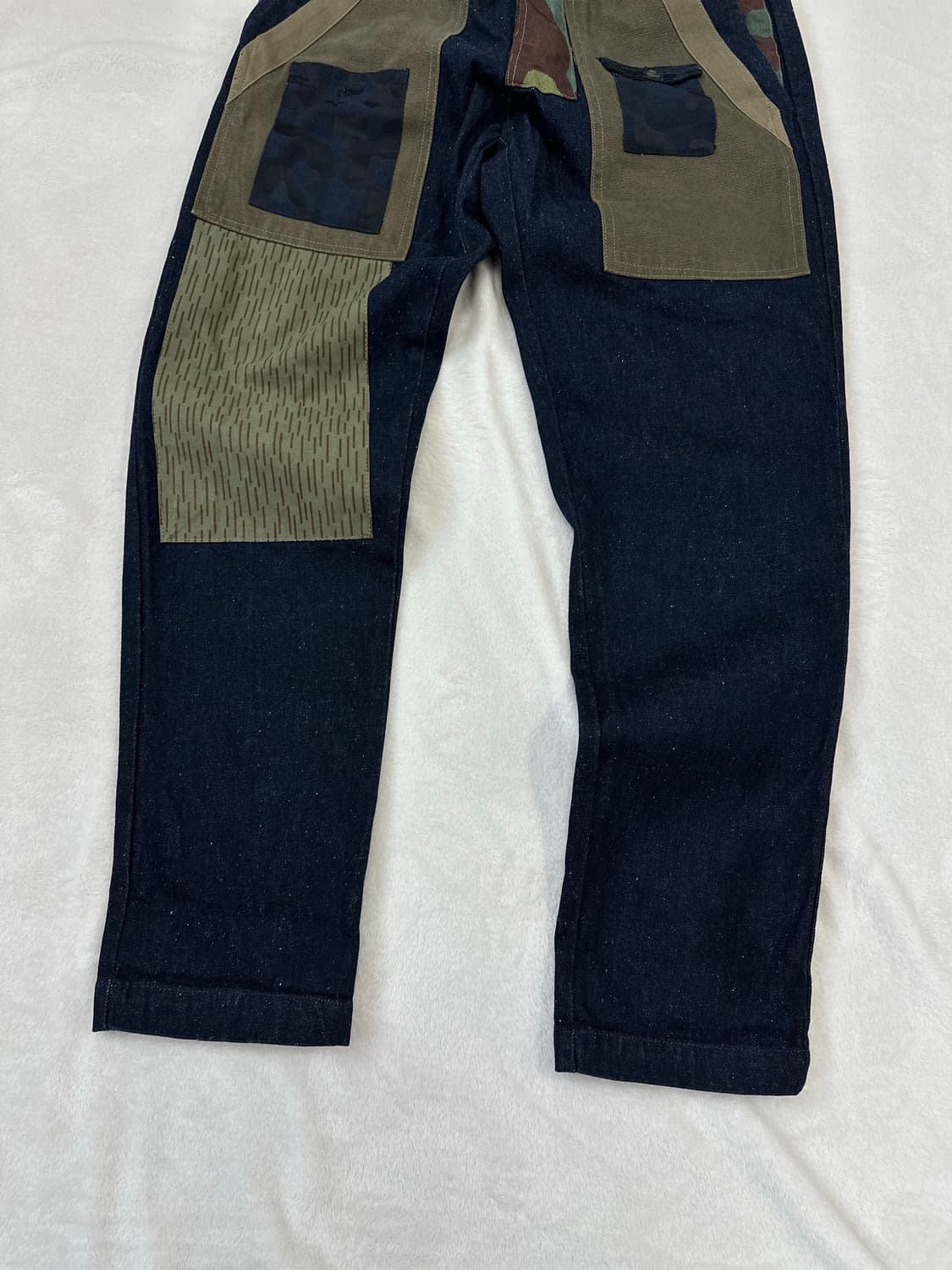 (78)화이트샌드 패치워크 데님 팬츠  상품이미지7