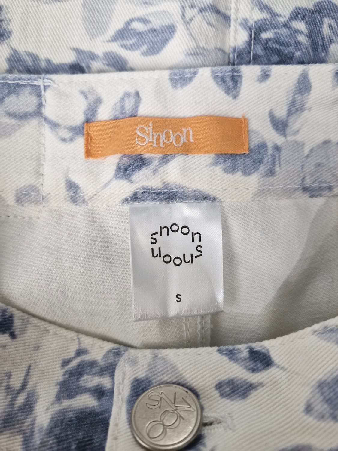 시눈(SINOON) 로즈 프린트 스커트 블루 상품이미지7