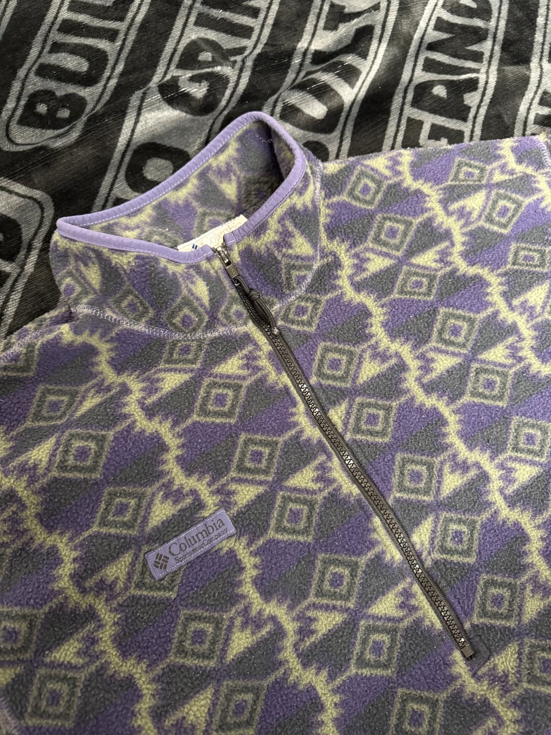 컬럼비아 1/4 지퍼 플리스 풀오버 퍼플 앤 라이트 그린 상품이미지3
